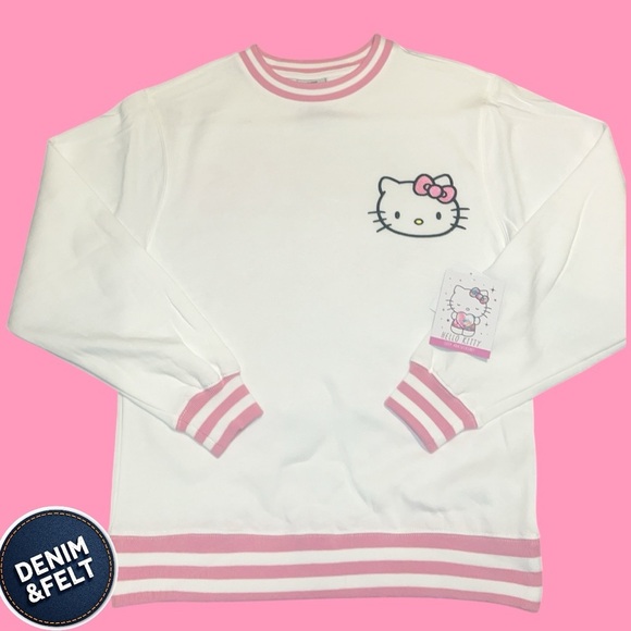 Hello Kitty Womens 50th Anniversary Embroidered Graphic Sweatshirt/Pullover| NEW - Picture 5 of 14